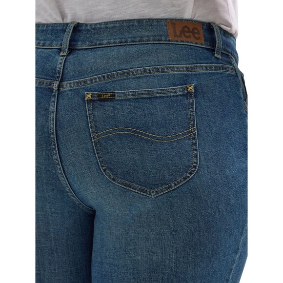 Lee Women's Plus Bootcut Jean, Size 18W(Long), Mid-Rise, Regular Fit, Blue - Picture 5 of 6
